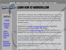 Tablet Screenshot of learnhowtoairbrush.com